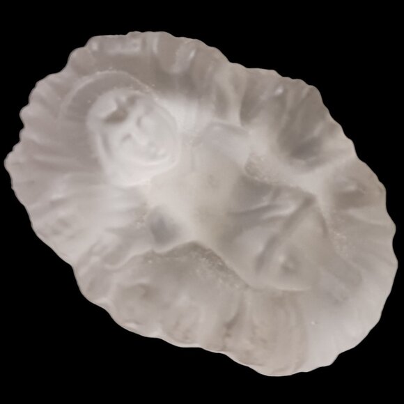 Vintage Frosted Satin Glass Nativity Set 6 Piece Mid Century Christmas Decor - Picture 7 of 13